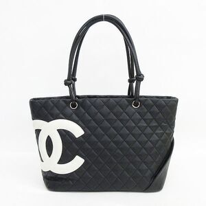 Chanel Cambon Line Large Tote Bag Shoulder Black